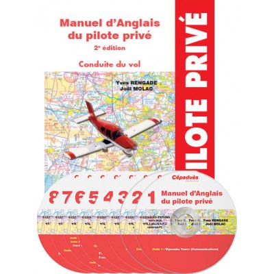 Manuel d'anglais du pilote privé avion (avec 8 CD audio fichiers MP3)