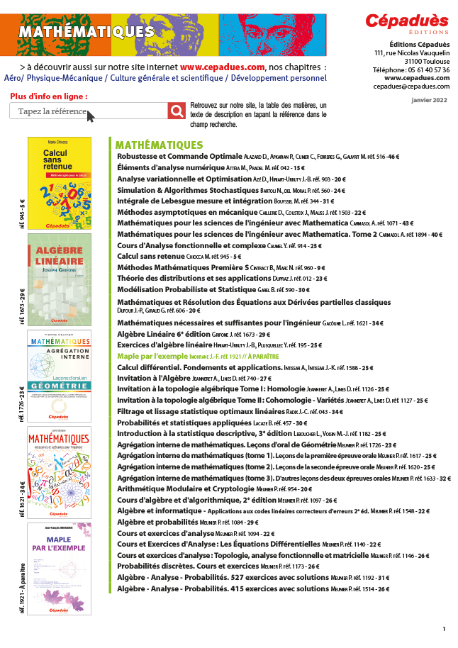 Catalogue Cépaduès