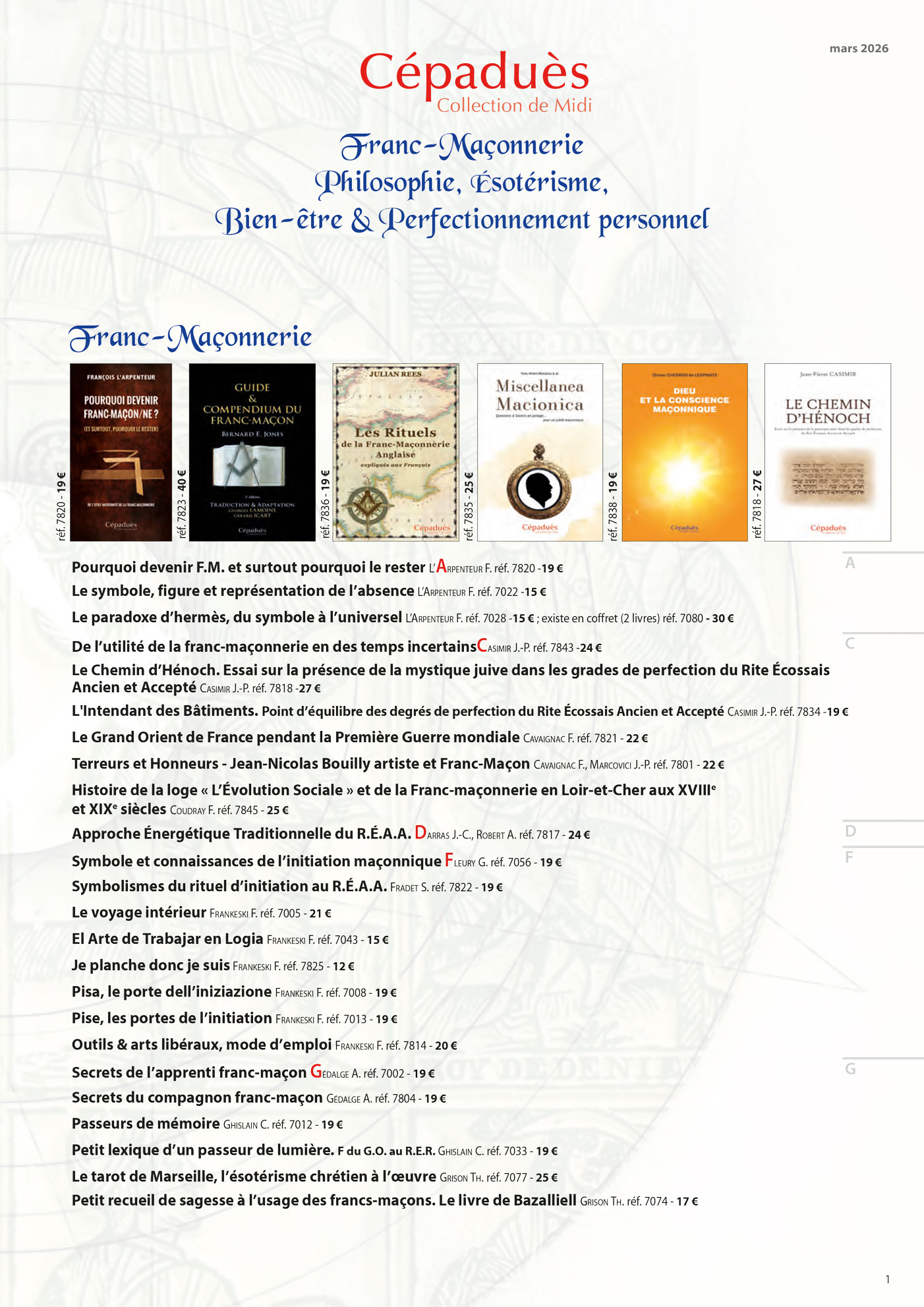 Catalogue Cépaduès