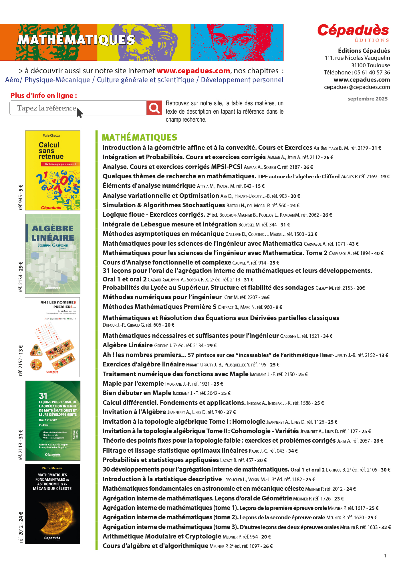 Catalogue Cépaduès