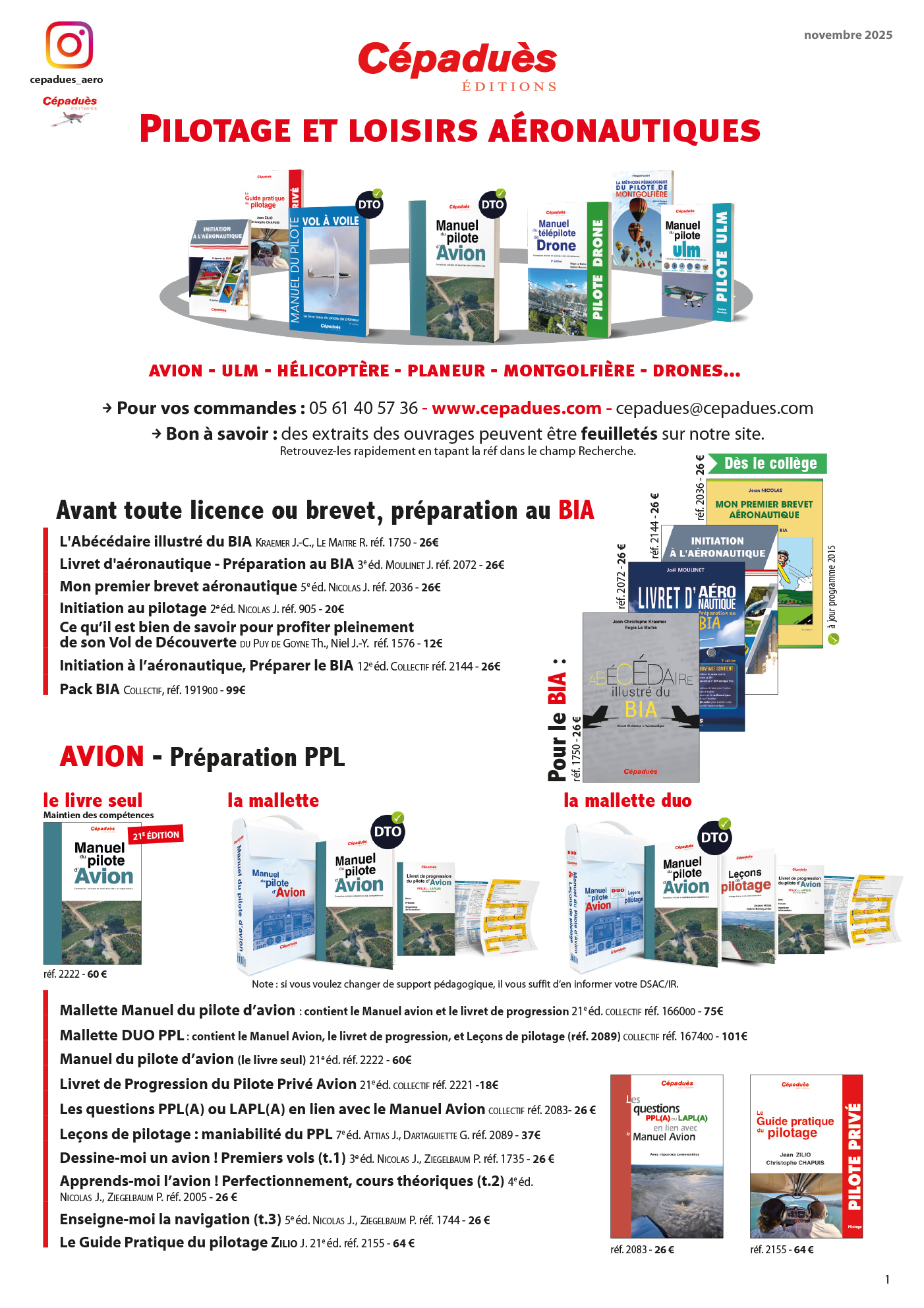 Catalogue aéro Cépaduès 2021