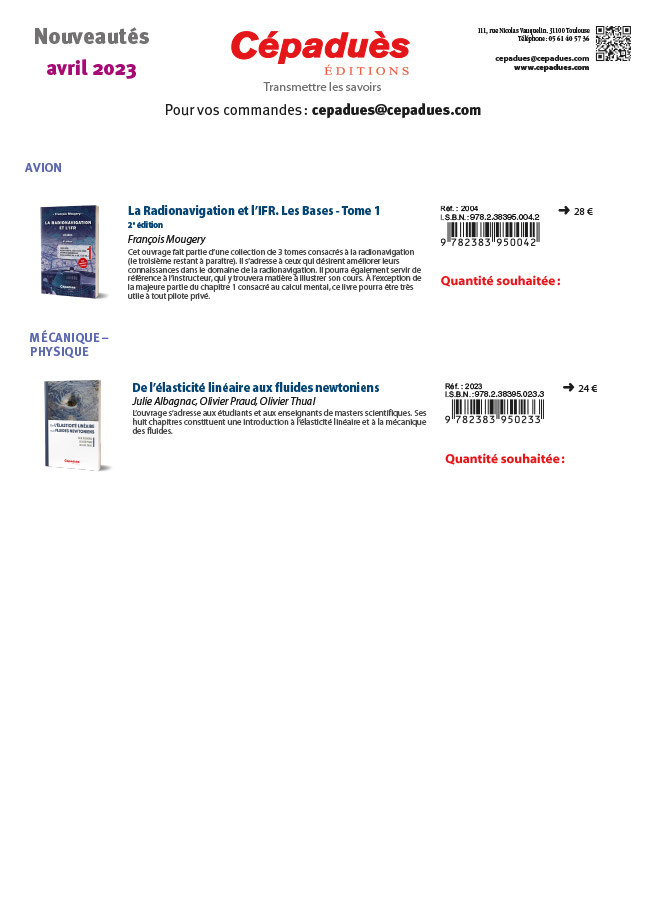 Catalogue nouveautés Cépaduès 2022
