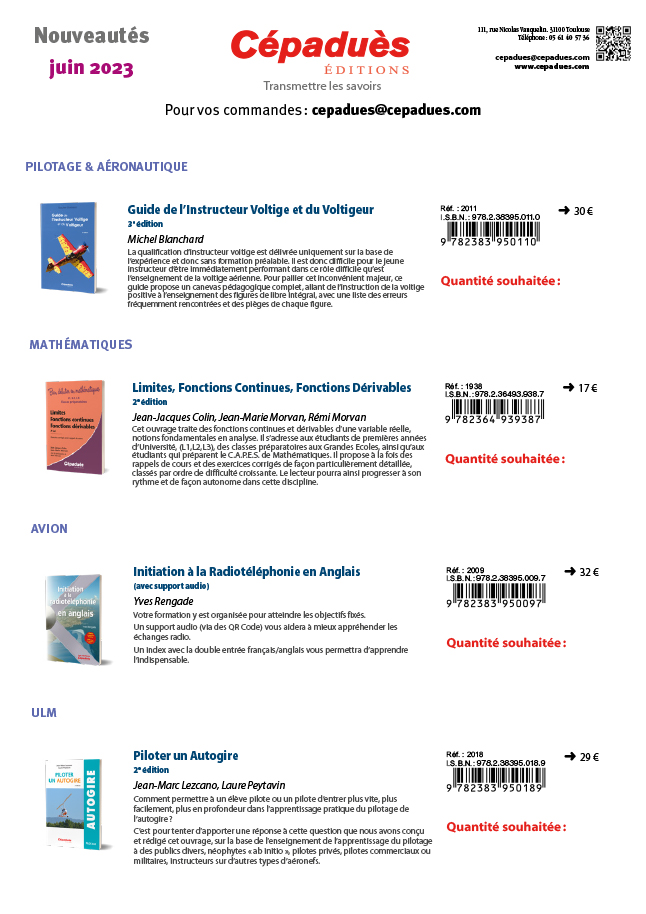 Catalogue nouveautés Cépaduès 2022